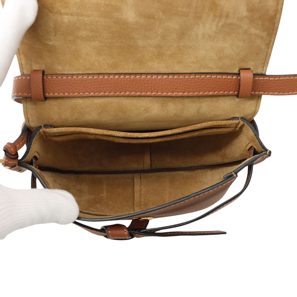 Loewe Shoulder Bag Gate Dual Mini Leather Brown — view 6