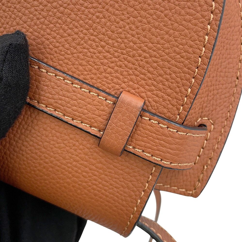 Loewe Shoulder Bag Gate Dual Mini Leather Brown — view 9