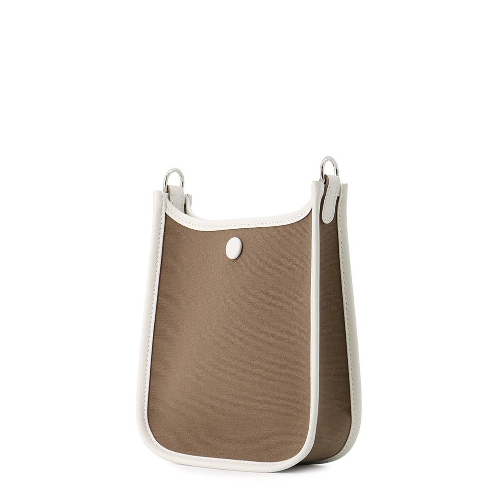Hermes Shoulder Neo Evelyne TPM Etoupe Gray Pearl Dune Silver Toile Officier — view 2