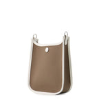 Hermes Shoulder Neo Evelyne TPM Etoupe Gray Pearl Dune Silver Toile Officier — view 2