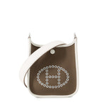 Hermes Shoulder Neo Evelyne TPM Etoupe Gray Pearl Dune Silver Toile Officier