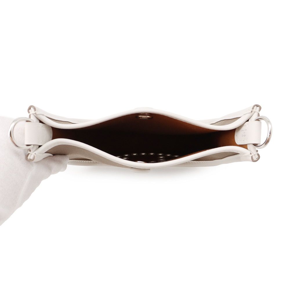 Hermes Shoulder Neo Evelyne TPM Etoupe Gray Pearl Dune Silver Toile Officier — view 4