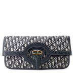 Dior Clutch Oblique Jacquard Fold Over 2-Way