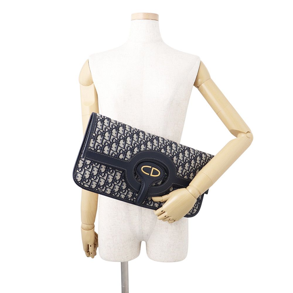 Dior Clutch Oblique Jacquard Fold Over 2-Way — view 5