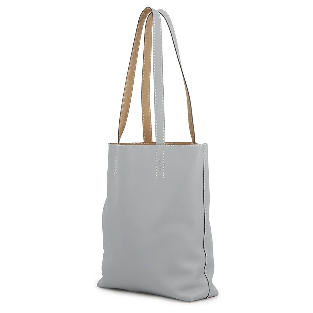 Hermes Tote Neo Double Sens 28 Blue Glacier Pouchier Swift Reversible — view 3