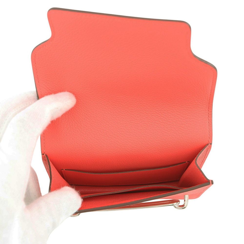 Hermes Wallet Roulis Slim Verso Rose Texas Sienne Silver — view 7