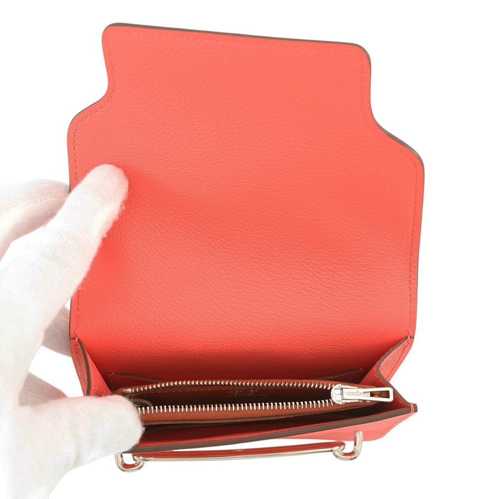 Hermes Wallet Roulis Slim Verso Rose Texas Sienne Silver — view 6