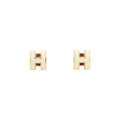 Hermes Earrings Mini Pop White Gold Motif