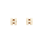 Hermes Earrings Mini Pop White Gold Motif