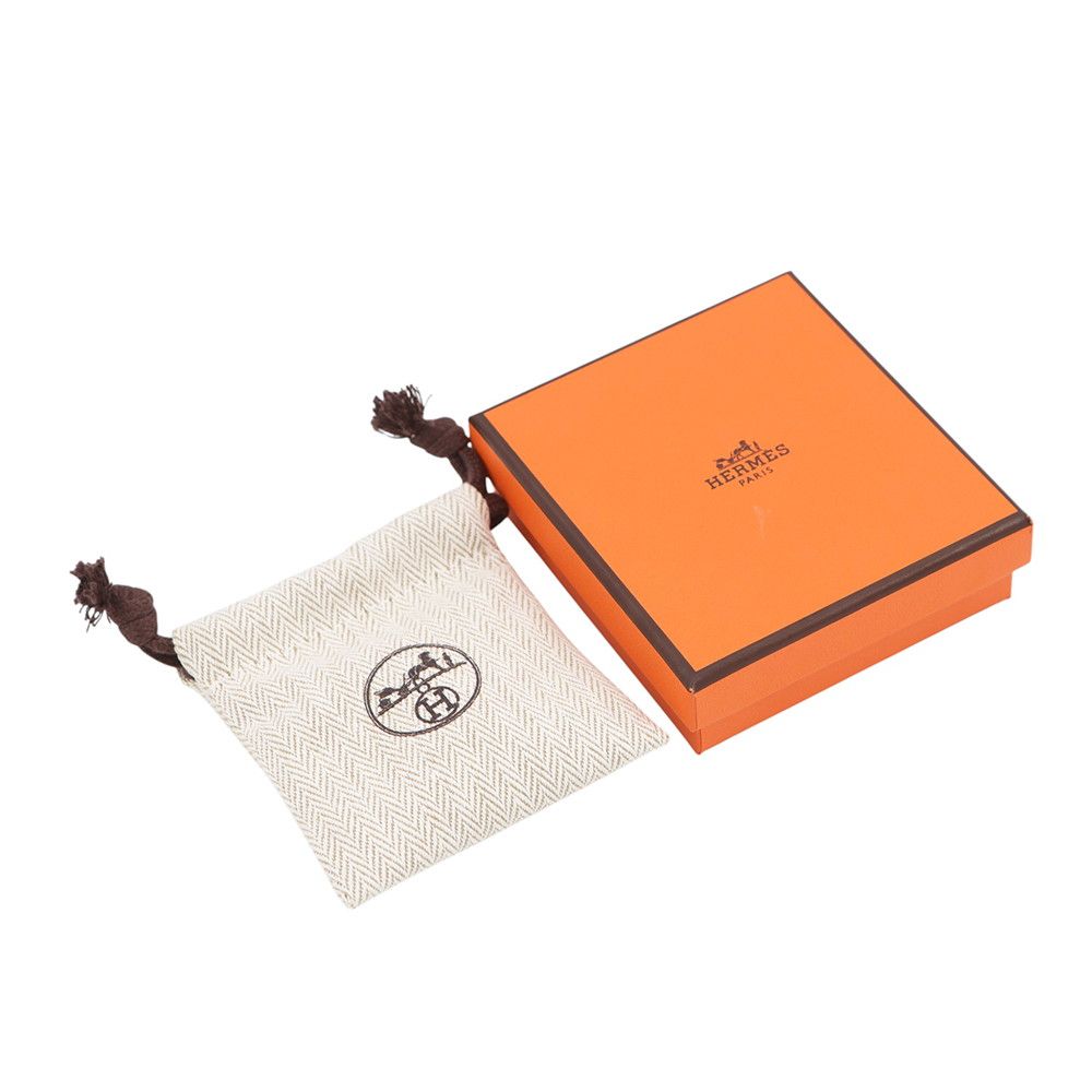 Hermes Earrings Mini Pop Black Silver Motif — view 7