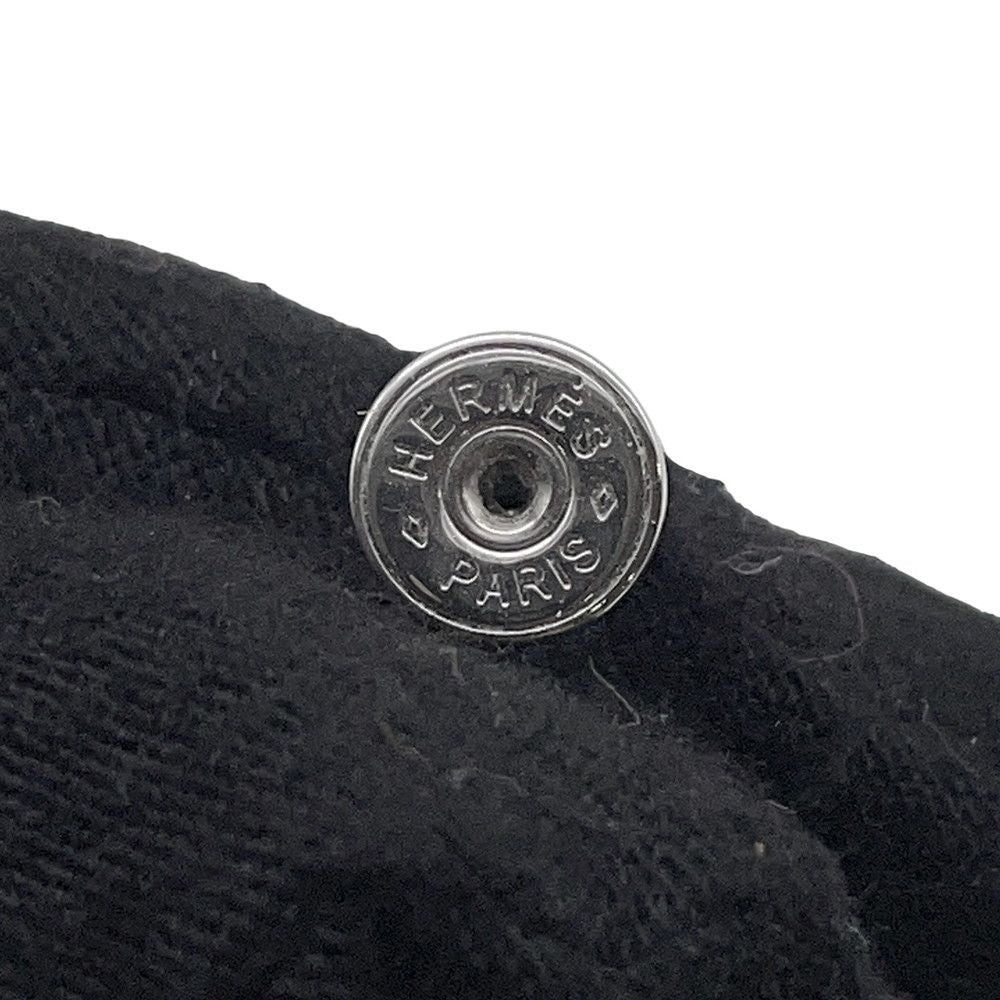 Hermes Earrings Mini Pop Black Silver Motif — view 5