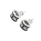 Hermes Earrings Mini Pop Black Silver Motif — view 2