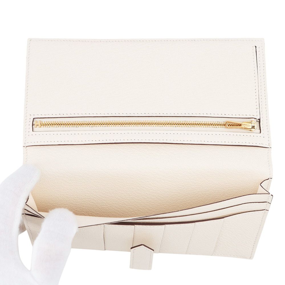 Hermes Wallet Bearn Souffle Yes Nata Gold Chevre Misor — view 5