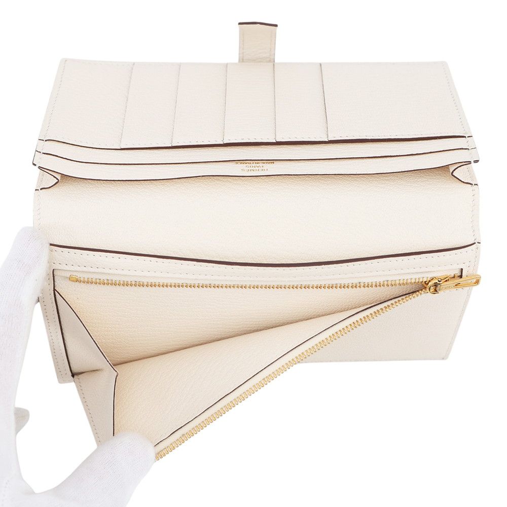 Hermes Wallet Bearn Souffle Yes Nata Gold Chevre Misor — view 6