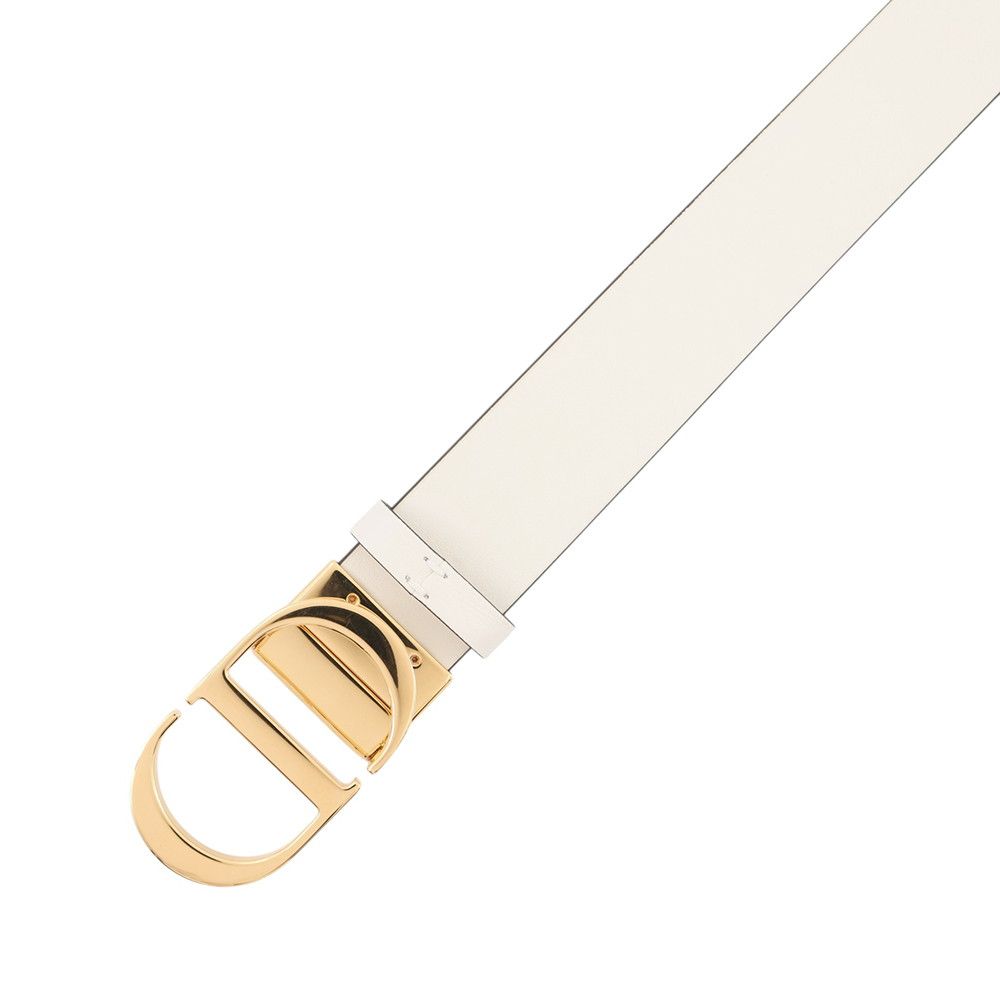 Dior Belt 30 Montigne Reversible Calf Leather Black White — view 5