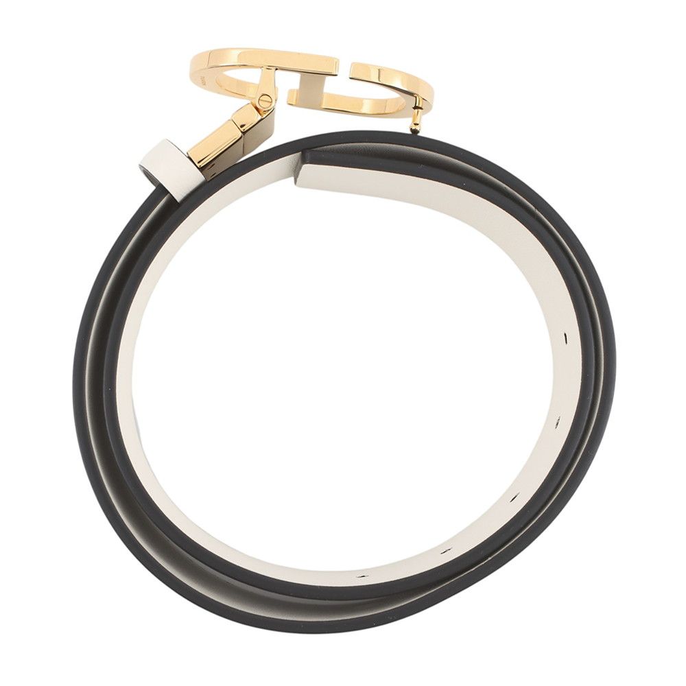 Dior Belt 30 Montigne Reversible Calf Leather Black White — view 3