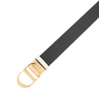 Dior Belt 30 Montigne Reversible Calf Leather Black White — view 4