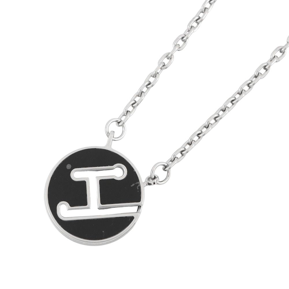 Hermes Necklace Labyrinth Black Silver