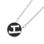 Hermes Necklace Labyrinth Black Silver