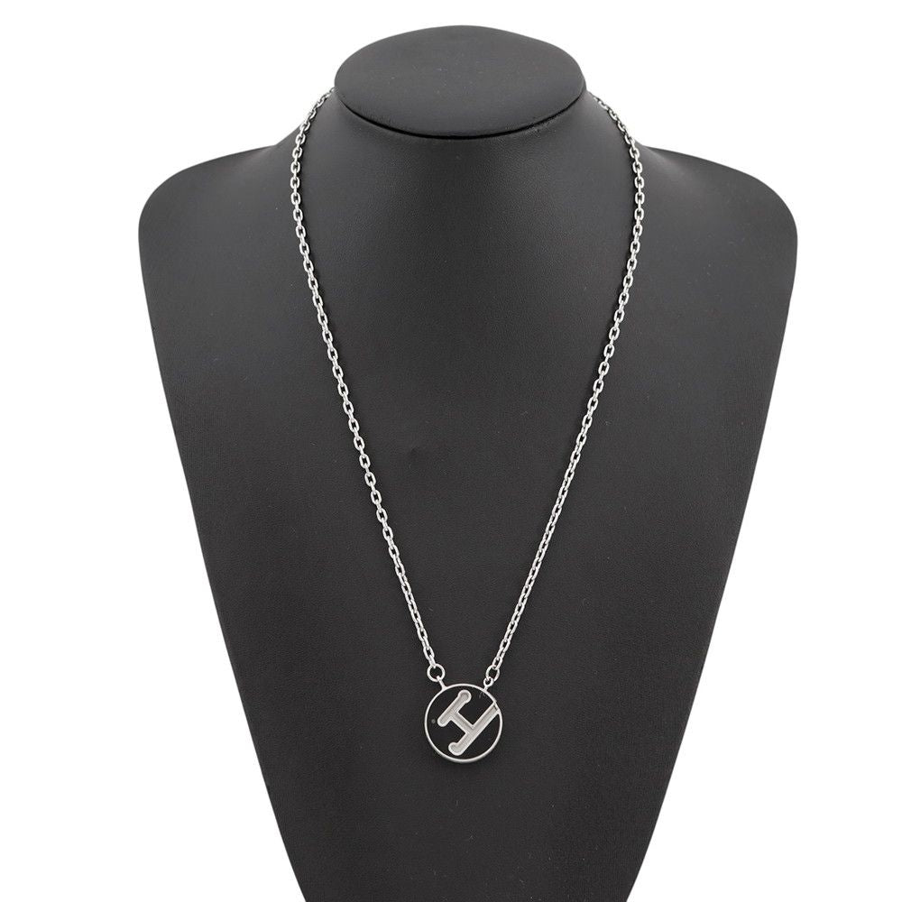Hermes Necklace Labyrinth Black Silver — view 4