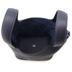 Hermes Handbag Picotin Lock PM Blue Nuit Silver Taurillon Clemence Tote — view 5