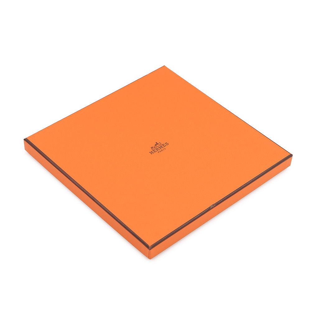 Hermes Scarf Carre 90 le Pommier Sellier Silk White — view 9