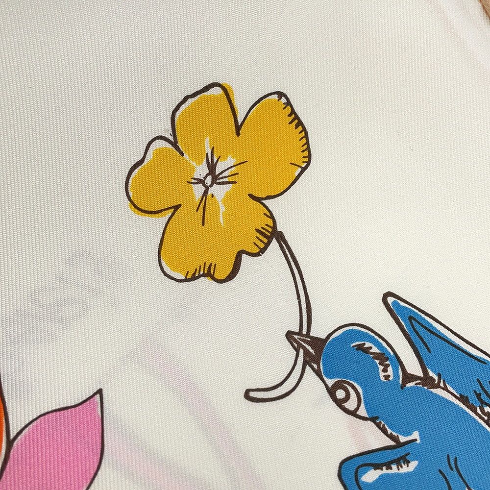 Hermes Scarf Carre 90 le Pommier Sellier Silk White — view 3