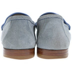 Gucci Gold Horsebit Loafers Blue — view 3