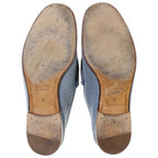 Gucci Gold Horsebit Loafers Blue — view 5