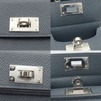Hermes Kelly Multi Pocket Grimisty Shoulder Bag Veau Epsom Silver — view 8