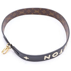 Louis Vuitton Monogram Shoulder Strap Black Brown Leather — view 2
