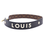 Louis Vuitton Monogram Shoulder Strap Black Brown Leather — view 4