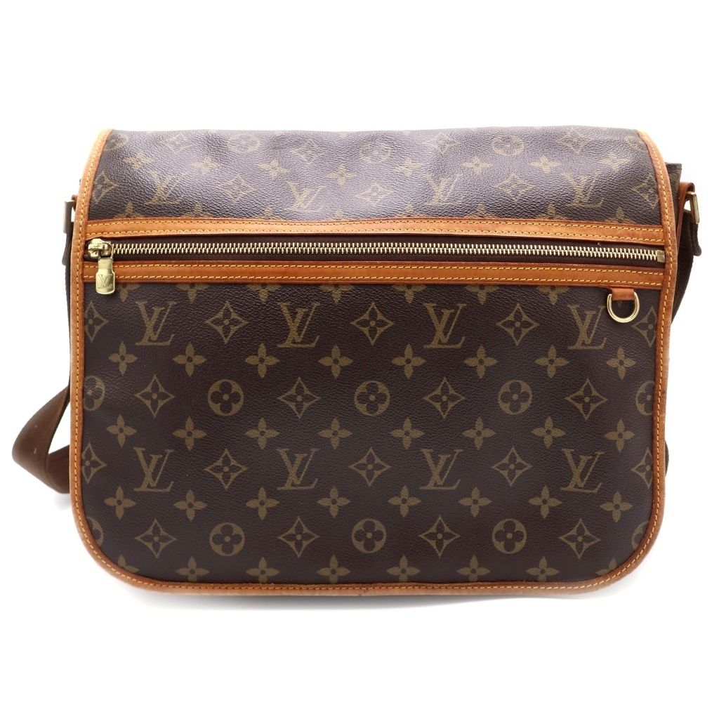 Louis Vuitton Monogram Messenger Bosford GM Shoulder Bag Brown Leather Gold