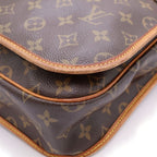 Louis Vuitton Monogram Messenger Bosford GM Shoulder Bag Brown Leather Gold — view 5