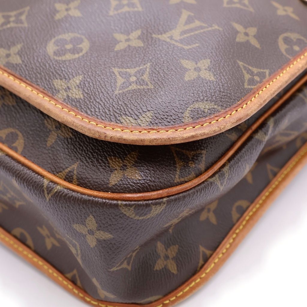 Louis Vuitton Monogram Messenger Bosford GM Shoulder Bag Brown Leather Gold — view 5