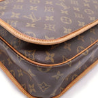 Louis Vuitton Monogram Messenger Bosford GM Shoulder Bag Brown Leather Gold — view 6