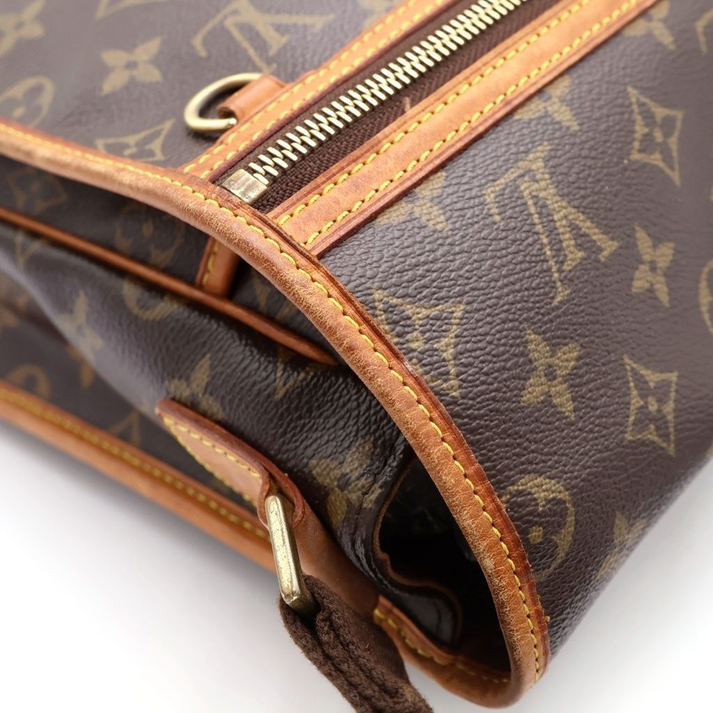 Louis Vuitton Monogram Messenger Bosford GM Shoulder Bag Brown Leather Gold — view 7
