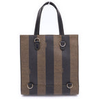 Fendi Pecan 2-Way Handbag Mini Backpack Mini Tote Brown Leather Gold — view 2