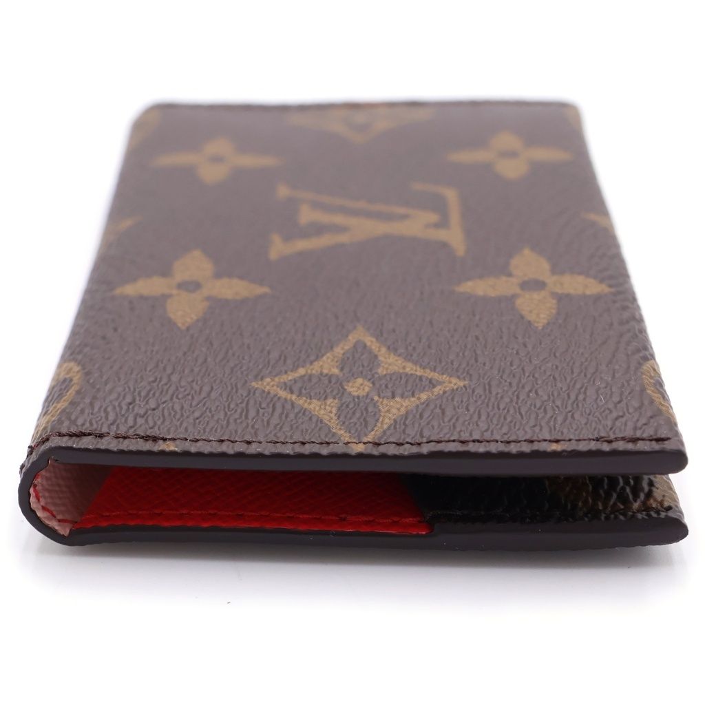 Louis Vuitton Monogram Card Holder Slim Case Gold Brown — view 3