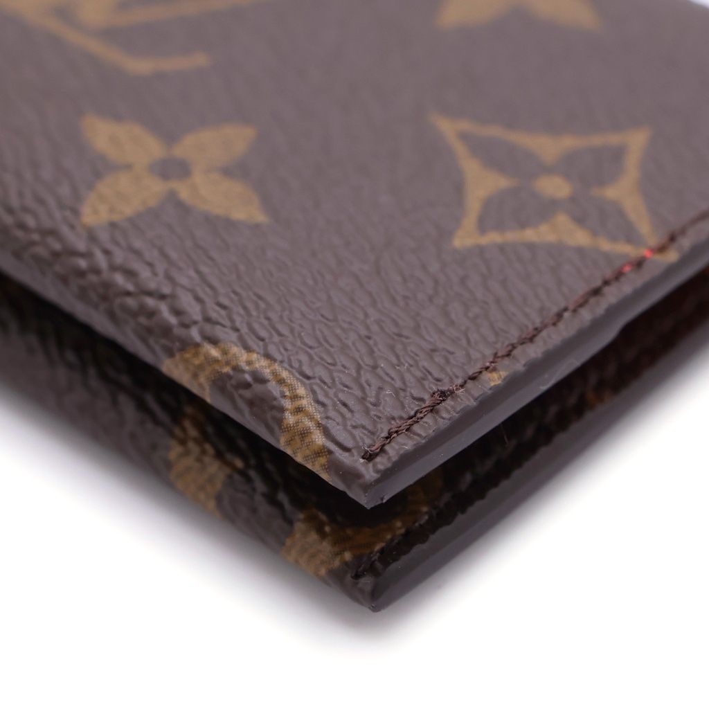 Louis Vuitton Monogram Card Holder Slim Case Gold Brown — view 5
