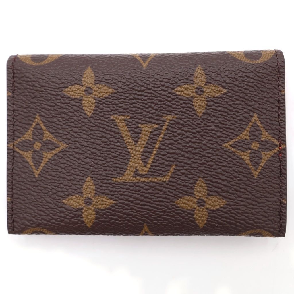 Louis Vuitton Monogram Card Holder Slim Case Gold Brown