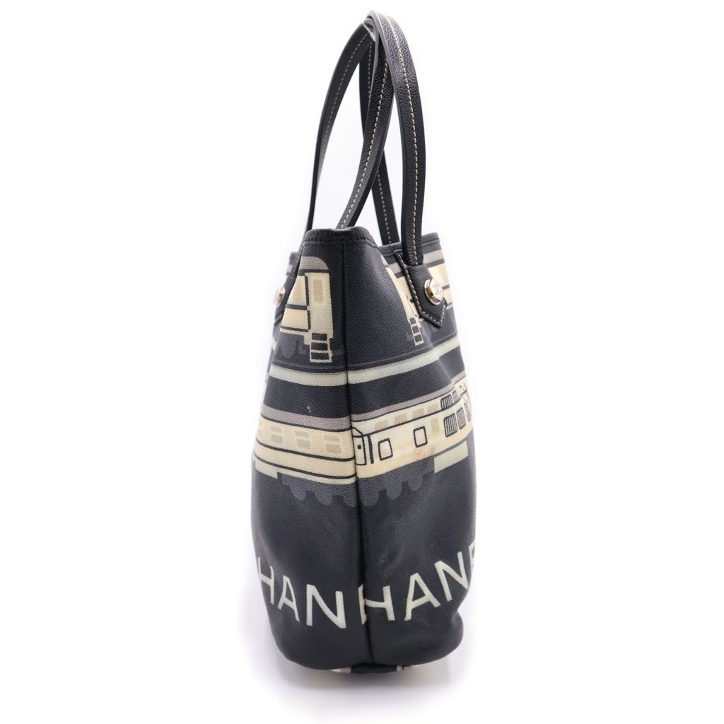 Chanel Central Station Tote Black Leather Silver — view 3
