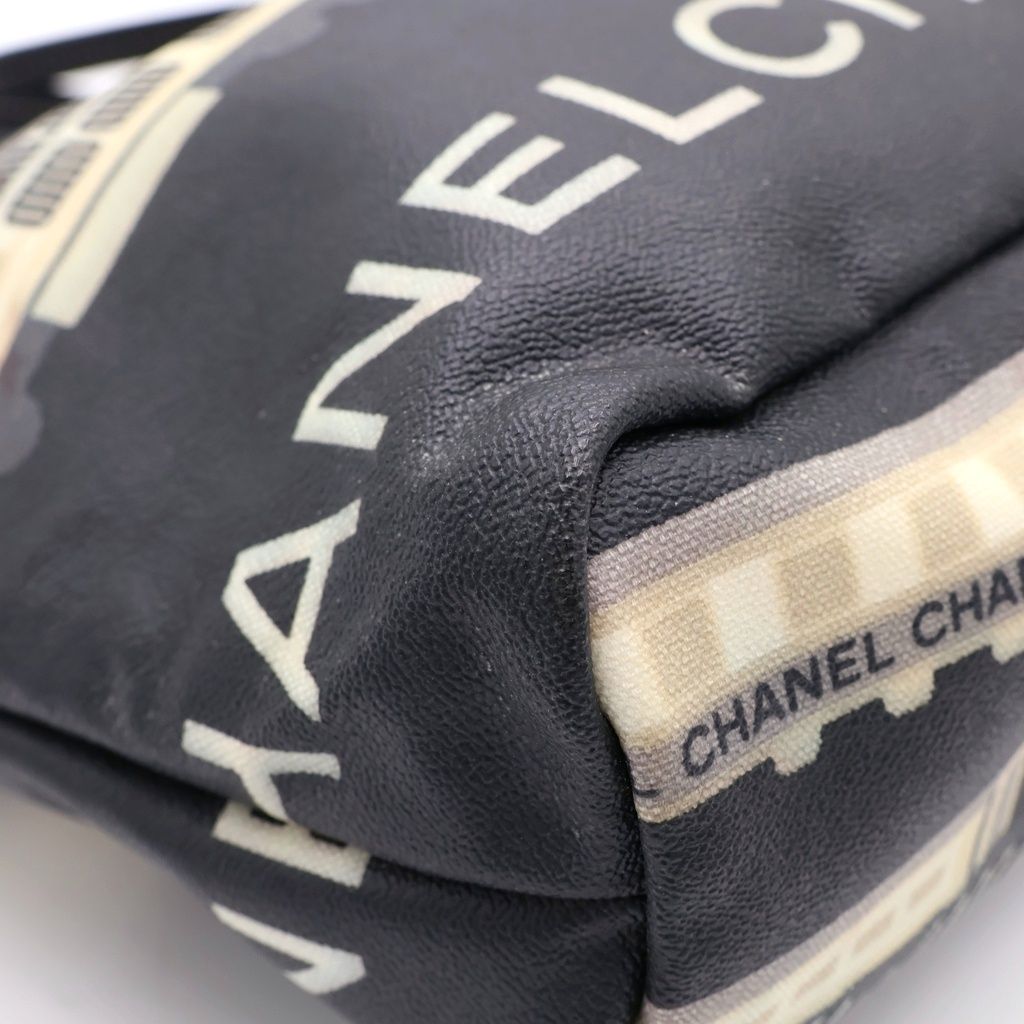 Chanel Central Station Tote Black Leather Silver — view 6