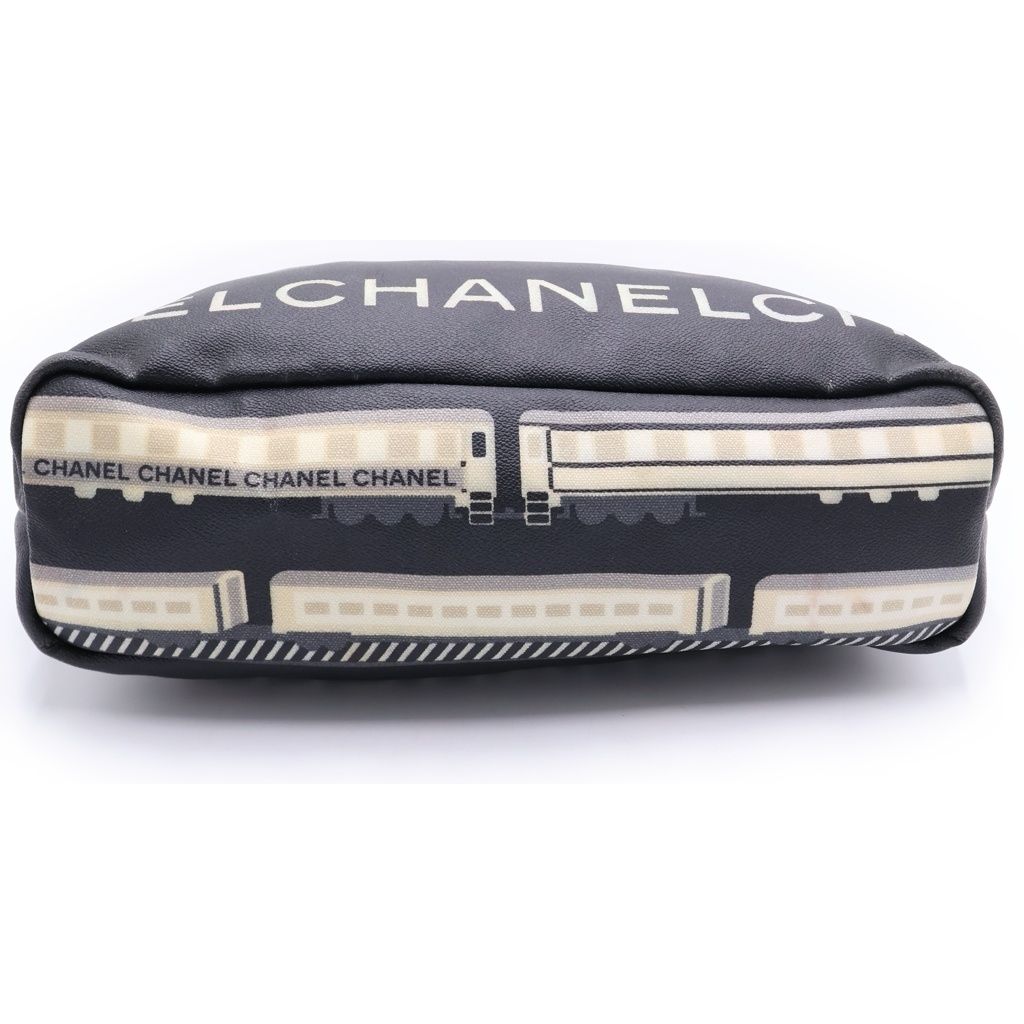 Chanel Central Station Tote Black Leather Silver — view 4