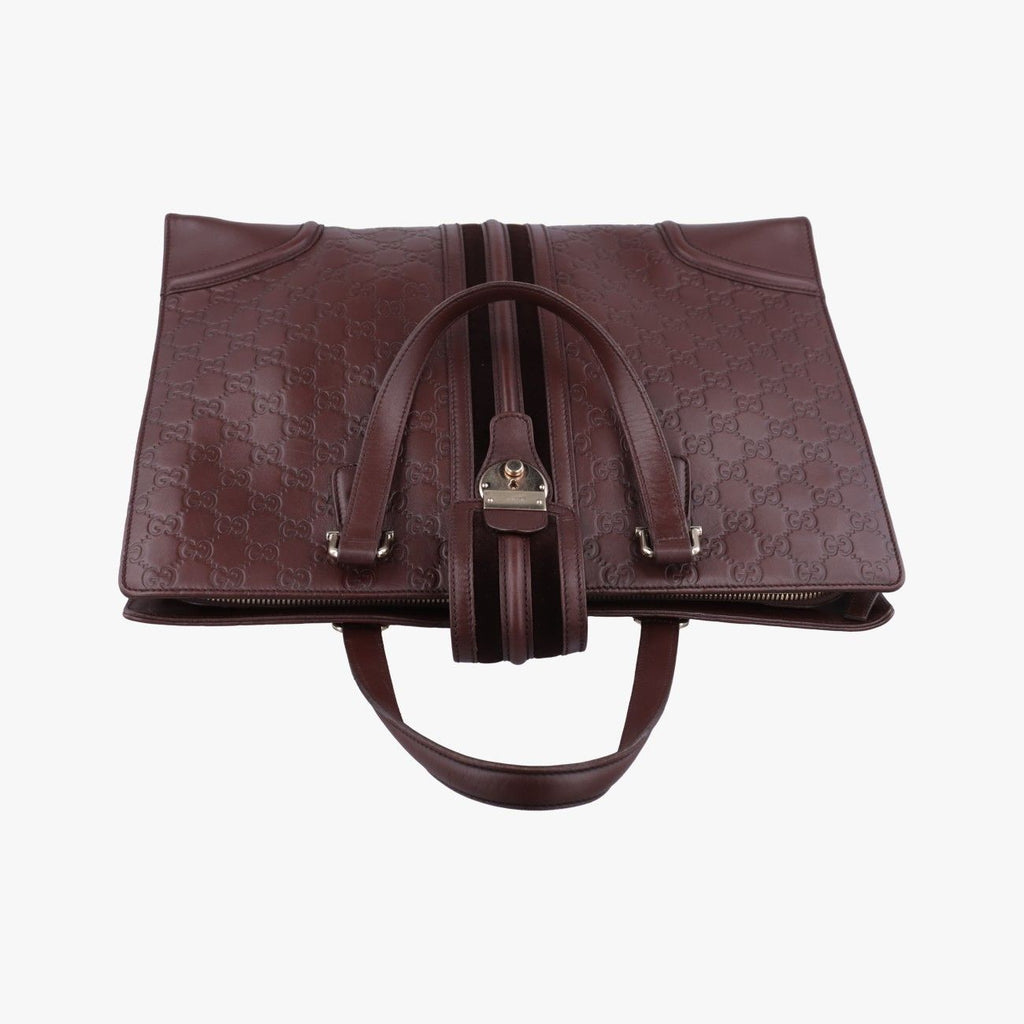 Gucci Treasure Bordeaux Leather Handbag — view 8