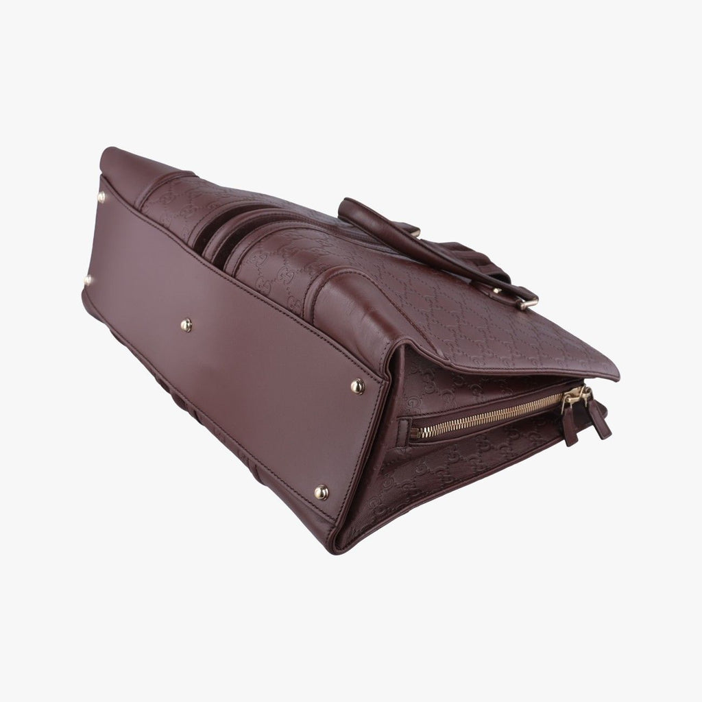 Gucci Treasure Bordeaux Leather Handbag — view 6