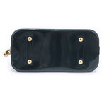 Louis Vuitton Monogram Vernis Alma PM Blue Nuit Handbag Green Patent Gold — view 4