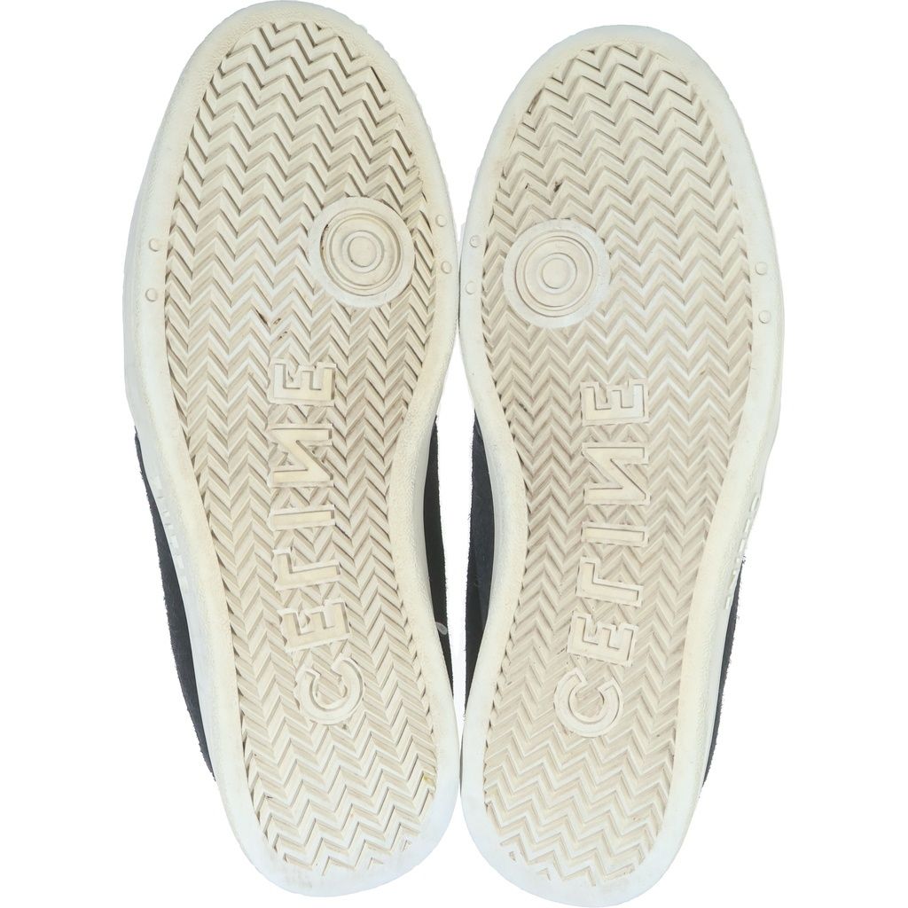 Celine Trainer Suede Mesh Contrast Mid Cut Sneakers Black — view 5