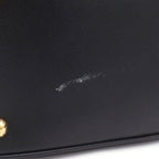 Prada Saffiano Galleria Triangle Logo Leather Gold Handbag Black — view 6