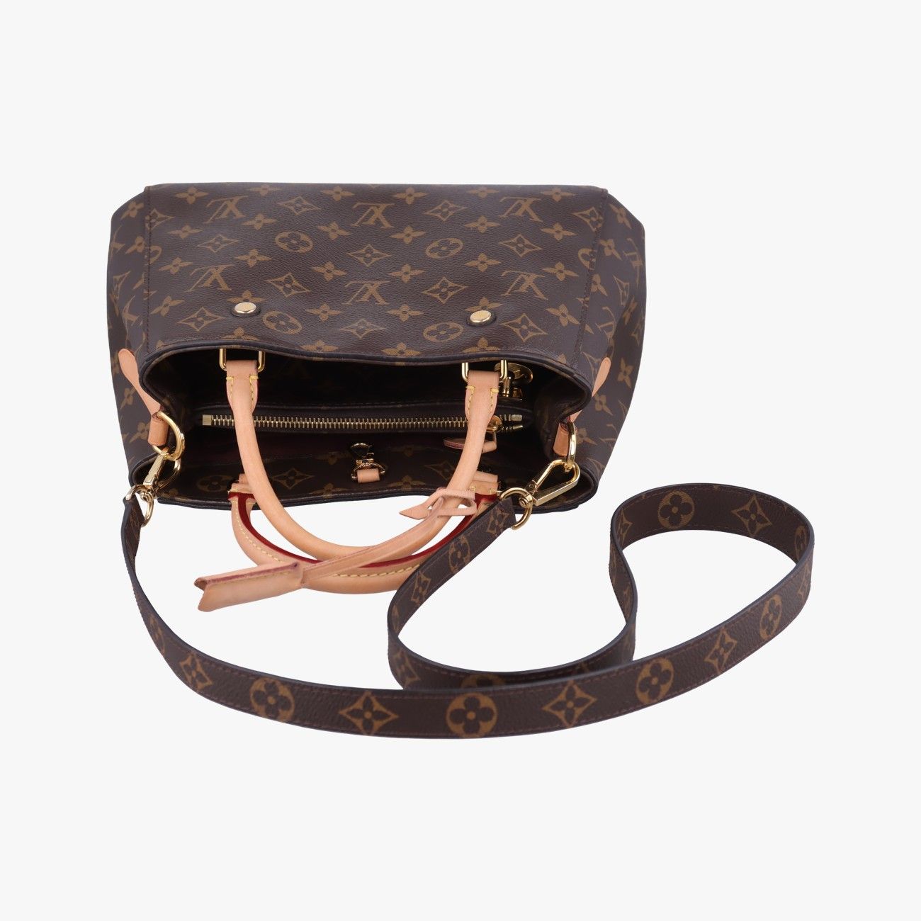 Louis Vuitton Montaigne MM Monogram Brown Canvas Messenger — view 8
